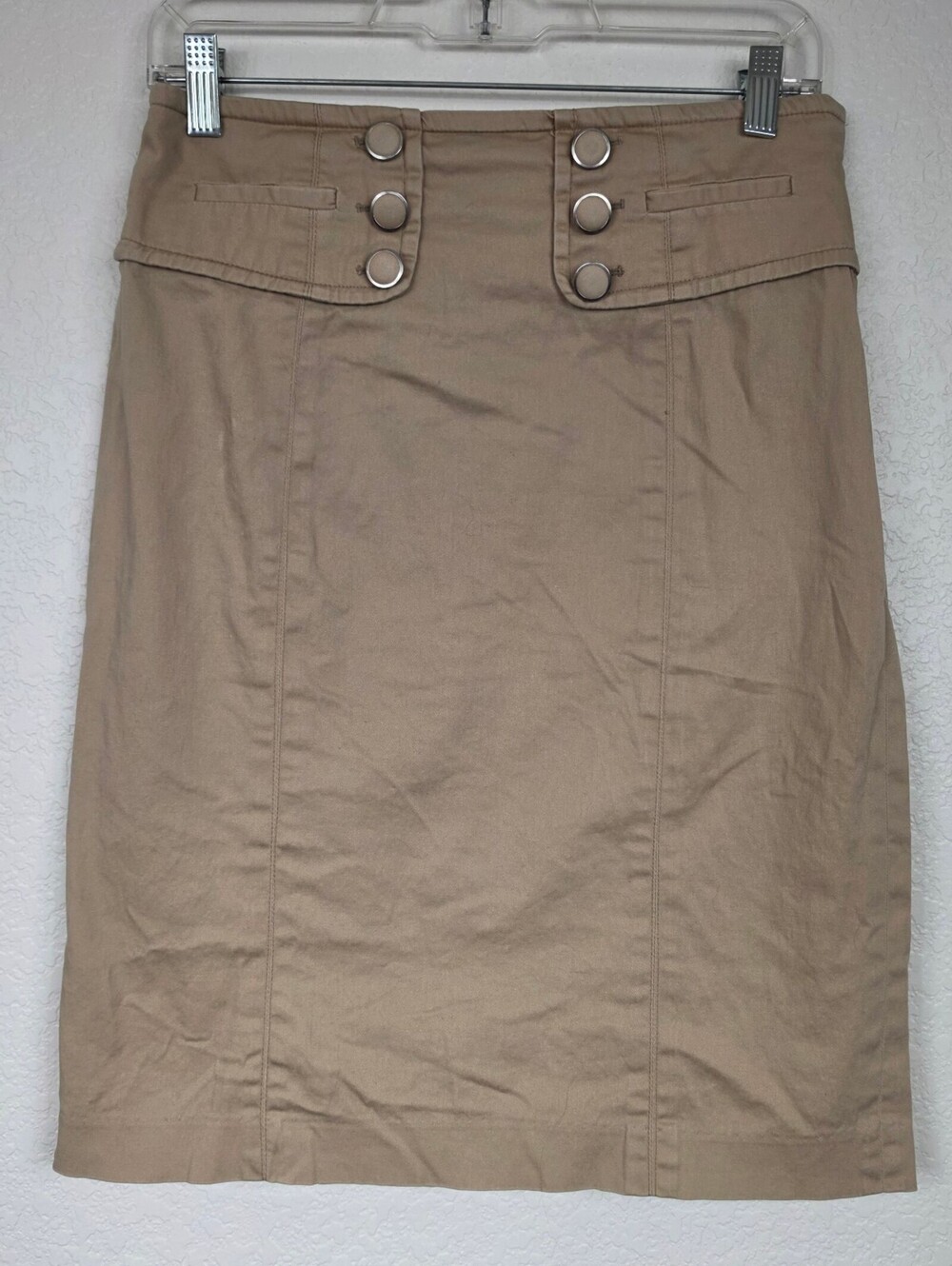 Chelsea & Theodore Women's Beige Cotton Blend Skirt Size 6